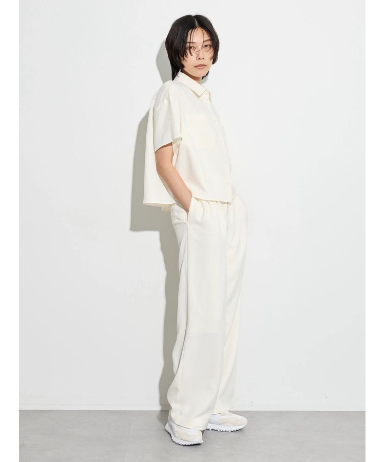 GARAGE OF GOOD CLOTHING「スラブツイルハーフスリーブブラウス」|シャツ・ブラウス|