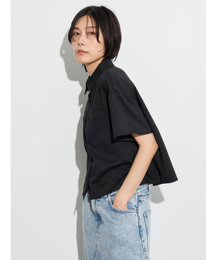 GARAGE OF GOOD CLOTHING「スラブツイルハーフスリーブブラウス」|シャツ・ブラウス|