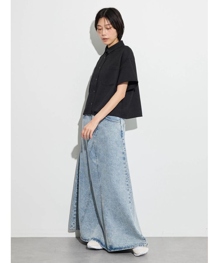 GARAGE OF GOOD CLOTHING「スラブツイルハーフスリーブブラウス」|シャツ・ブラウス|