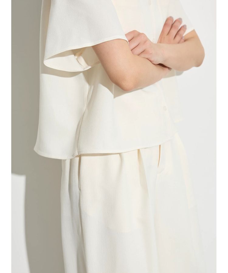 GARAGE OF GOOD CLOTHING「スラブツイルハーフスリーブブラウス」|シャツ・ブラウス|