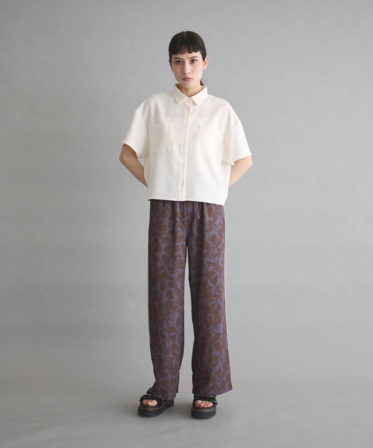 GARAGE OF GOOD CLOTHING「スラブツイルハーフスリーブブラウス」|シャツ・ブラウス|