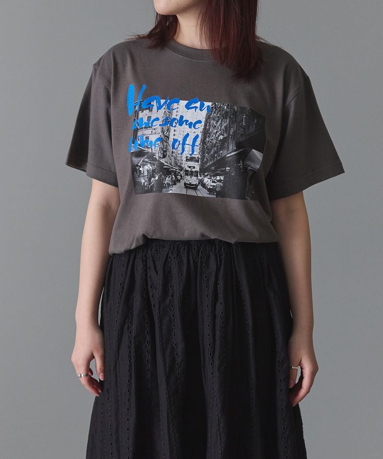 GARAGE OF GOOD CLOTHING「HolidayTシャツ BLUE LOGO」|Tシャツ・カットソー|Charcoal Gray