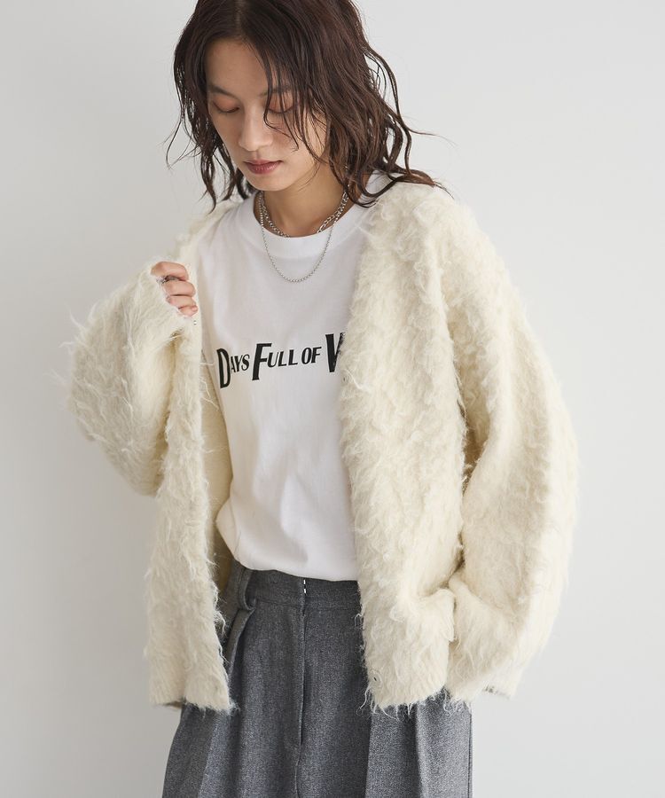 GARAGE OF GOOD CLOTHING「シャギーVニットカーディガン」|カーディガン|