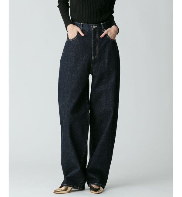 allureville「デニムオーバルラインパンツ」|その他|インディゴ