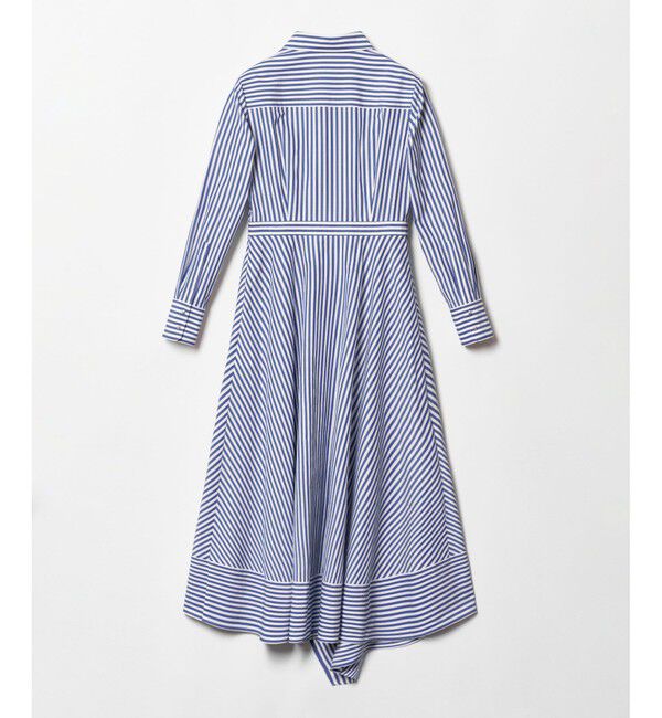 allureville「ストライプアシメフレアシャツワンピース」|ワンピース|