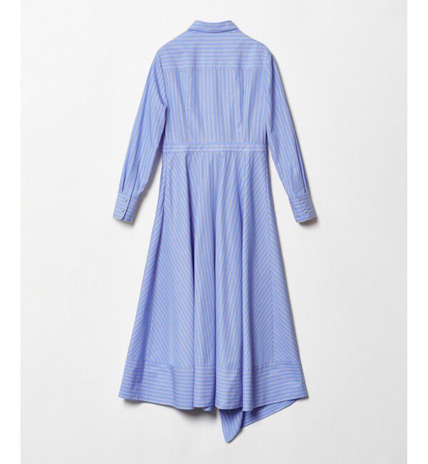 allureville「ストライプアシメフレアシャツワンピース」|ワンピース|