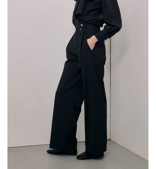 allureville「ウールライクフランネルヨークレスパンツ」|サルエル|