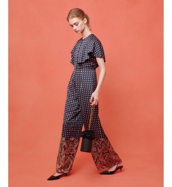 LOULOU WILLOUGHBY「【LOULOU WILLOUGHBY】ペイズリードットオールインワン」|オールインワン|