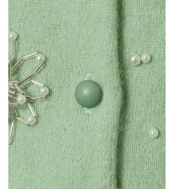 LOULOU WILLOUGHBY「【LOULOU WILLOUGHBY】ビーズフラワーカーディガン」|カーディガン|