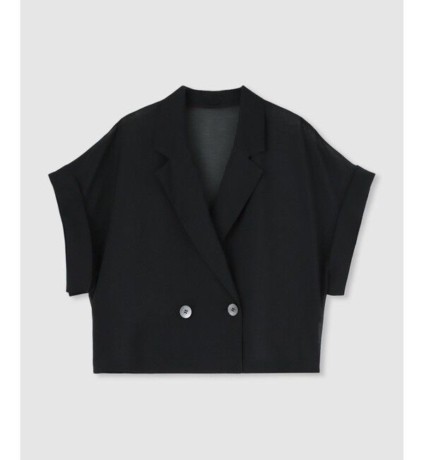 allureville「ワルツシアードルマンショートジャケット」|テーラードジャケット|ブラック