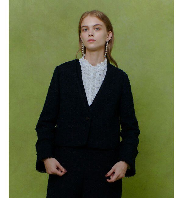 LOULOU WILLOUGHBY「【LOULOU WILLOUGHBY】ファンシーツイードセーラージャケット」|テーラードジャケット|