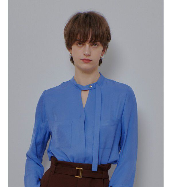 allureville「ブライトツイルアシメボウブラウス」|シャツ・ブラウス|