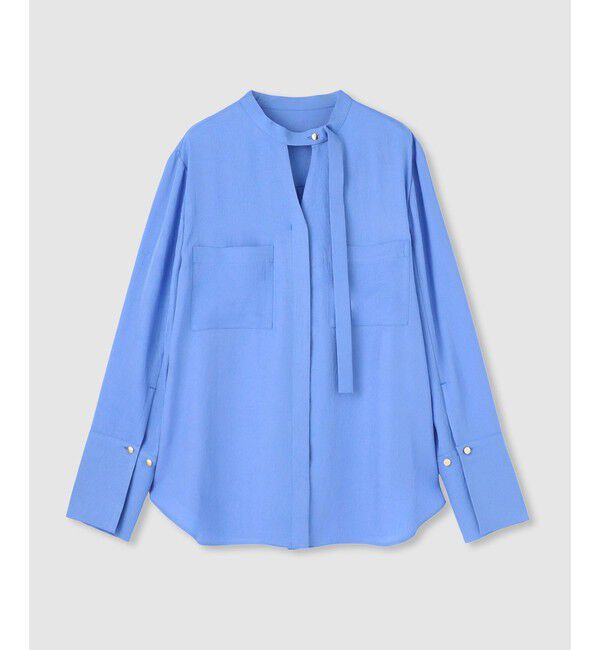 allureville「ブライトツイルアシメボウブラウス」|シャツ・ブラウス|