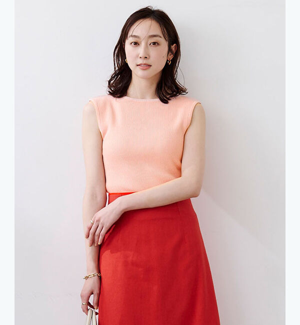 ur's「【星玲奈さんコラボアイテム】リブニットトップス」|ニット・セーター|ピンク