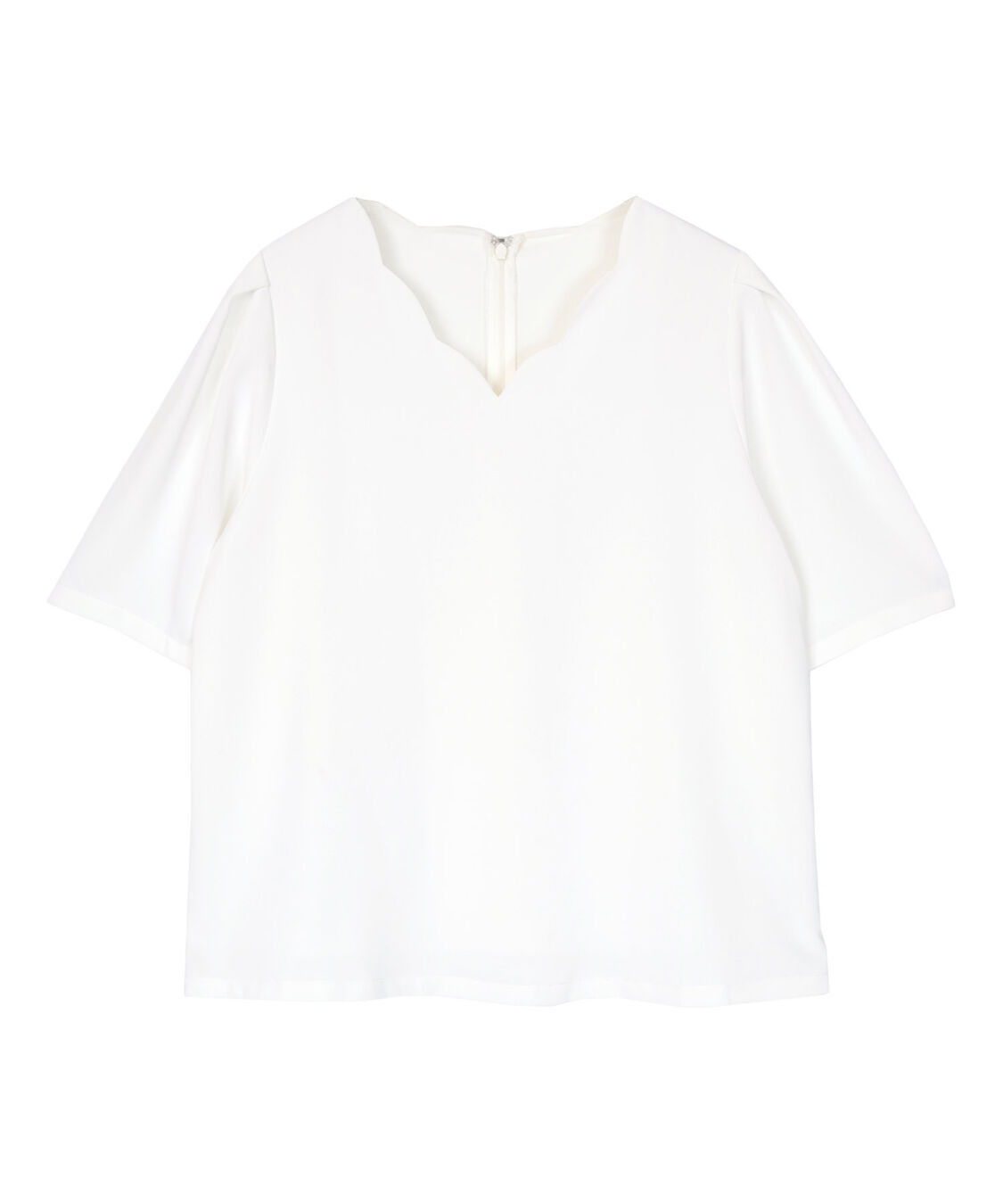 ur's「Vネックスカラップタックスリーブトップス」|Tシャツ・カットソー|