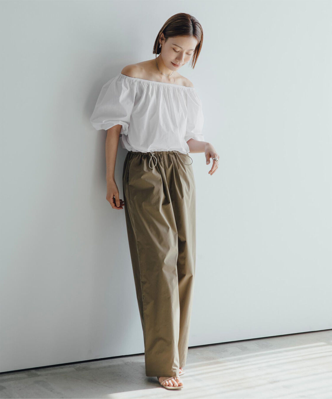 ur's「【黒川翼さんコラボアイテム】バルーンスリーブオールインワン/ラッシュガード」|コンビネゾン|ホワイト