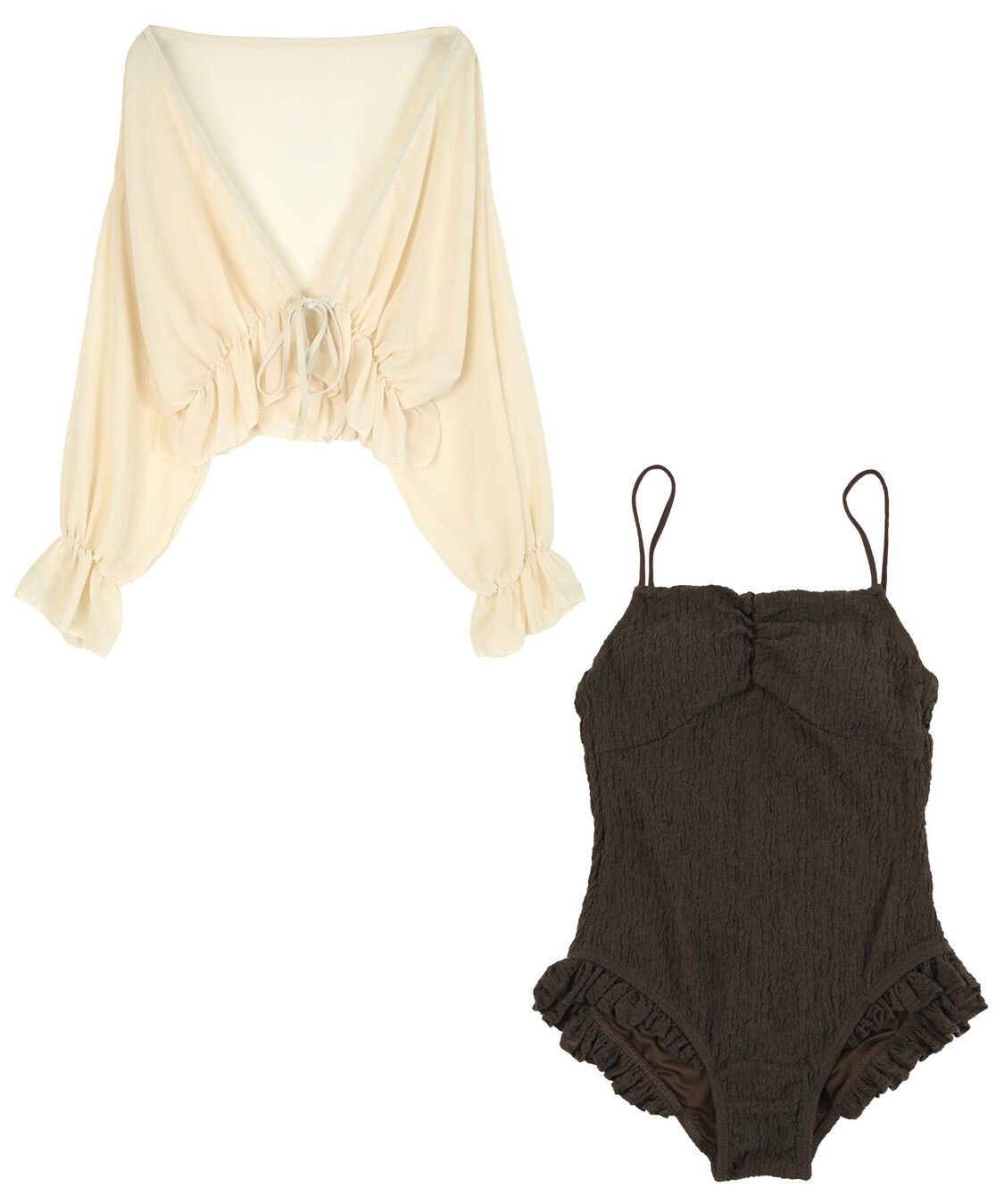 SEA DRESS「ボレロ付フリルデザインワンピース/セット水着」|ビキニ|