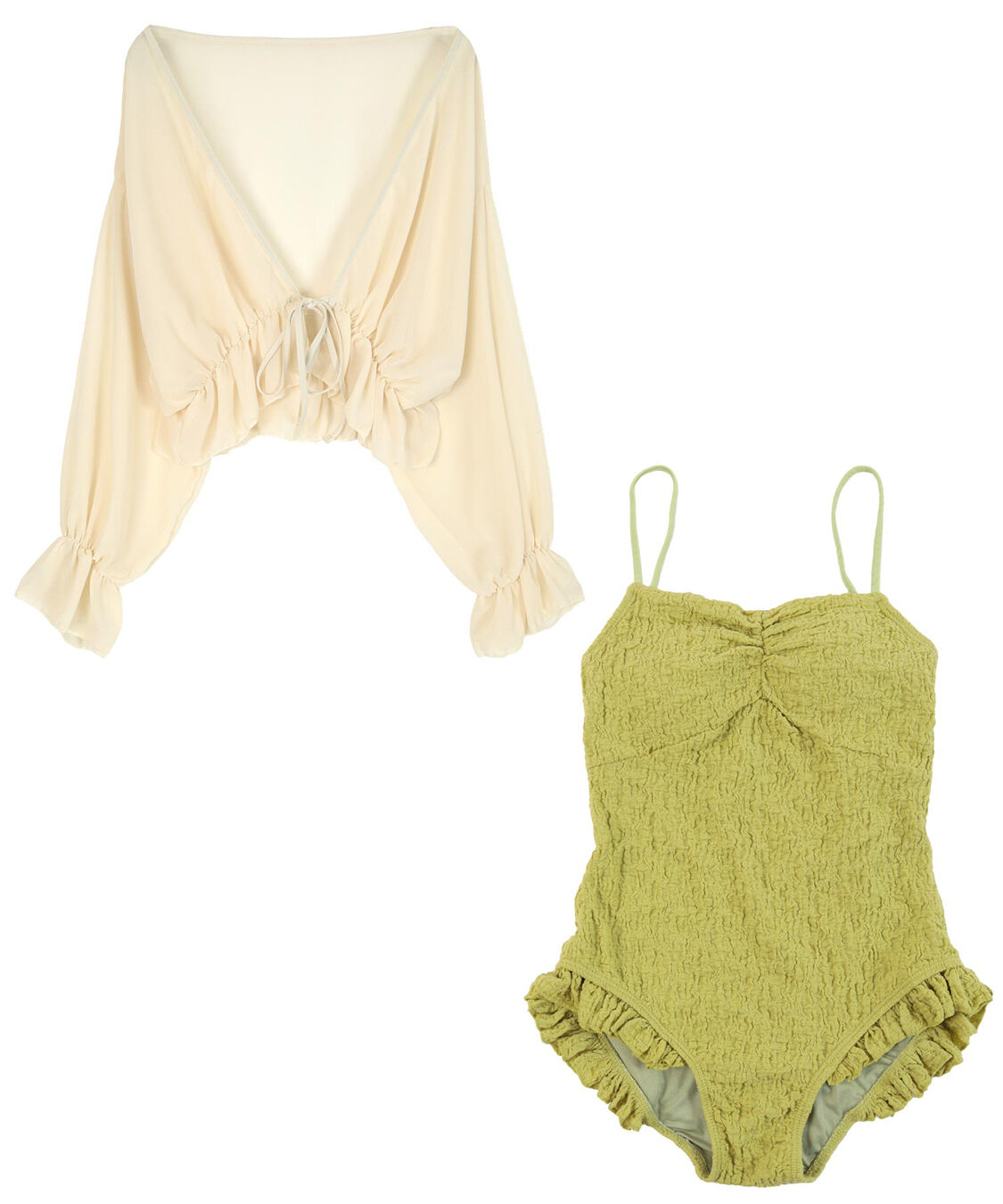 SEA DRESS「ボレロ付フリルデザインワンピース/セット水着」|ビキニ|