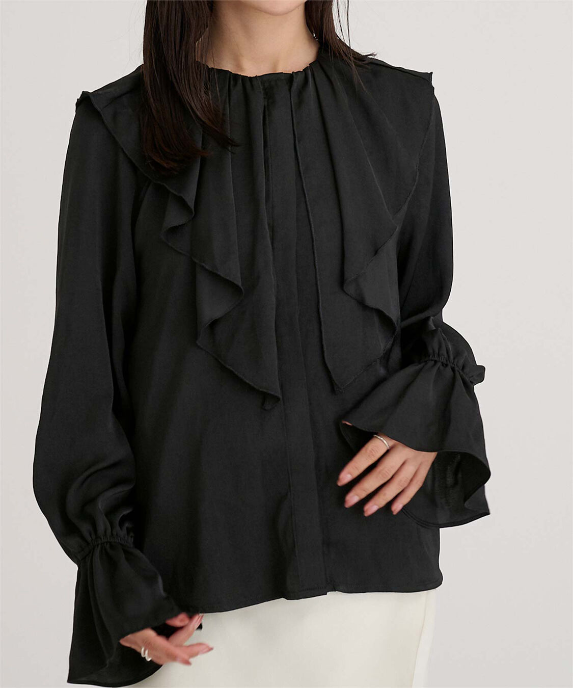 ur's「フリルカラーキャンディスリーブブラウス」|シャツ・ブラウス|