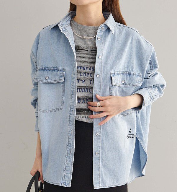  「ヴィンテージライクデニムシャツ」|シャツ・ブラウス|