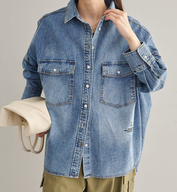  「ヴィンテージライクデニムシャツ」|シャツ・ブラウス|