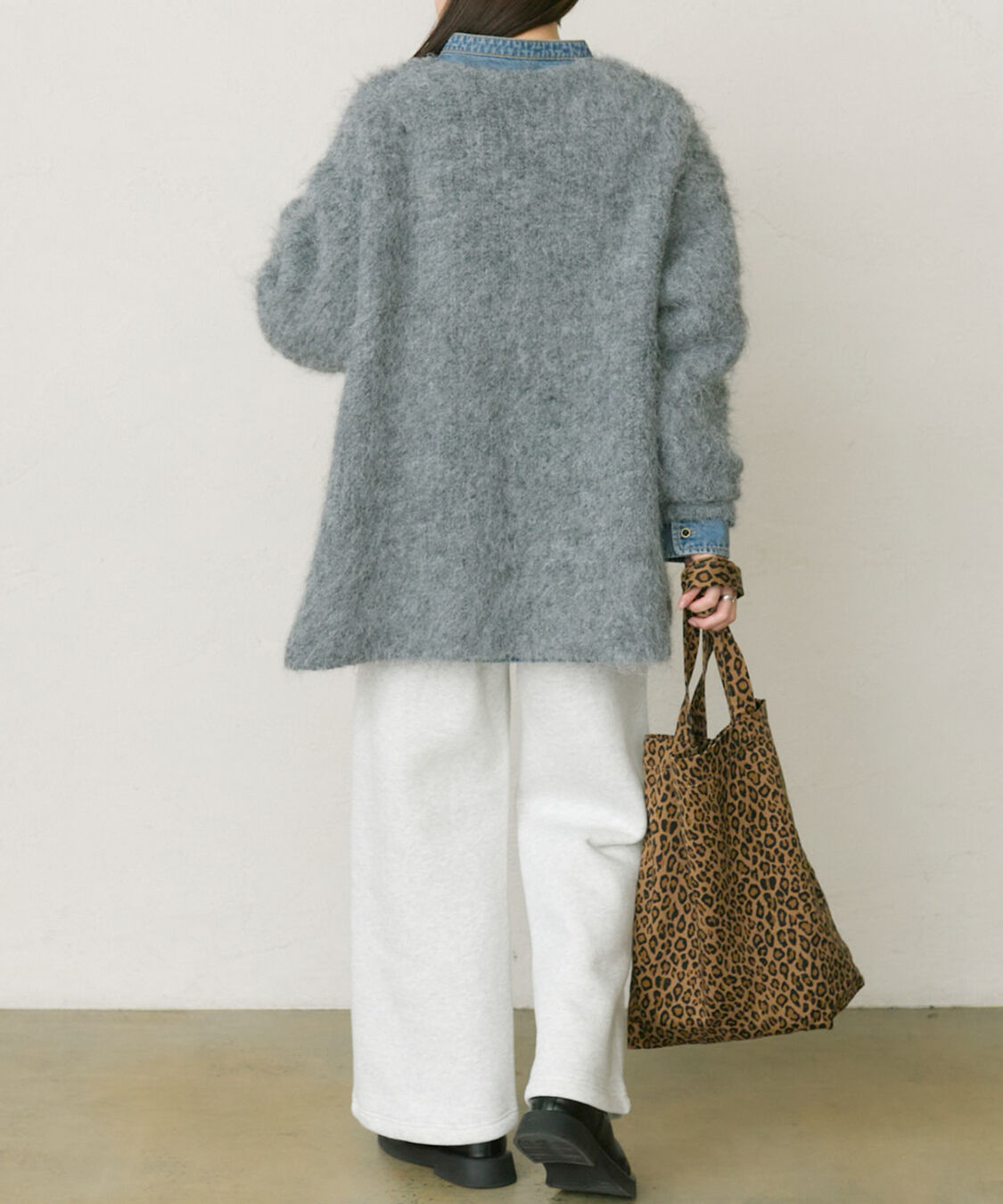  「起毛Vネックニットプルオーバー」|ニット・セーター|