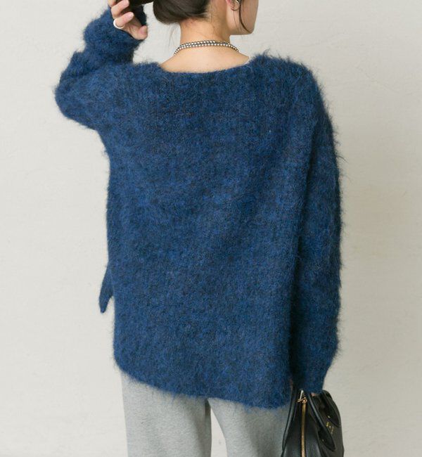 「起毛Vネックニットプルオーバー」|ニット・セーター|