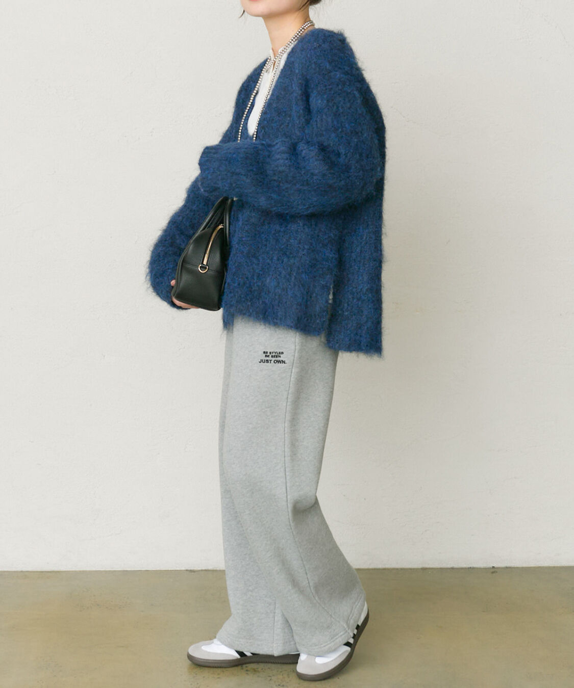  「起毛Vネックニットプルオーバー」|ニット・セーター|