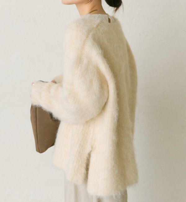  「起毛Vネックニットプルオーバー」|ニット・セーター|