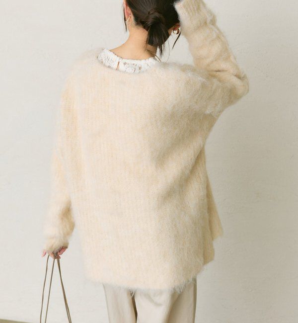  「起毛Vネックニットプルオーバー」|ニット・セーター|