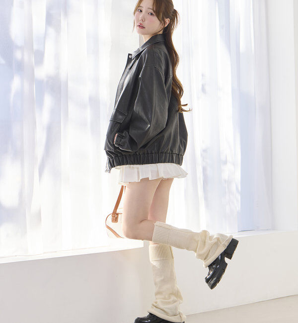  「フェイクレザージャケット」|ダウンベスト・ベスト|