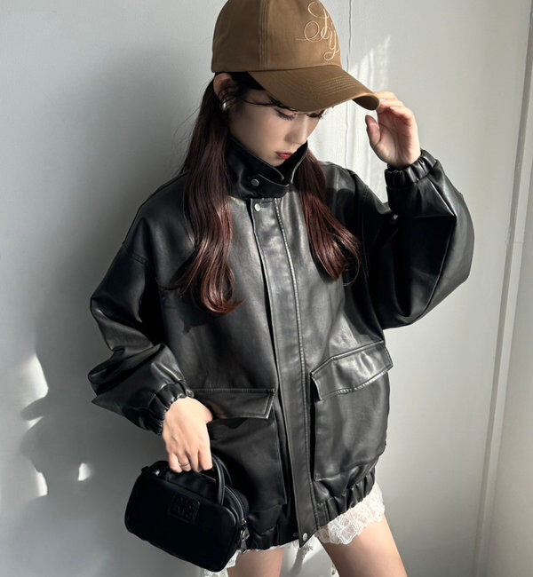  「フェイクレザージャケット」|ダウンベスト・ベスト|