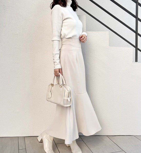  「【マイナス5キロ見え】後ろレースアップマーメイドスカート」|スカート|