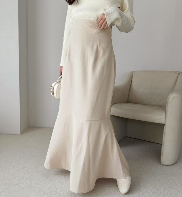  「【マイナス5キロ見え】後ろレースアップマーメイドスカート」|スカート|