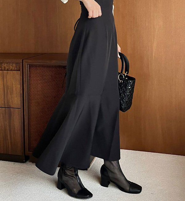  「【マイナス5キロ見え】後ろレースアップマーメイドスカート」|スカート|