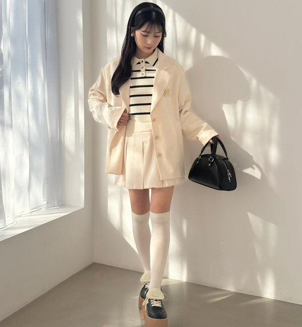  「プレート付プリーツミニスカート」|スカート|