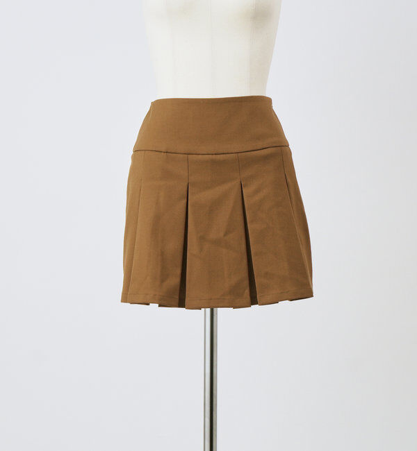  「プレート付プリーツミニスカート」|スカート|