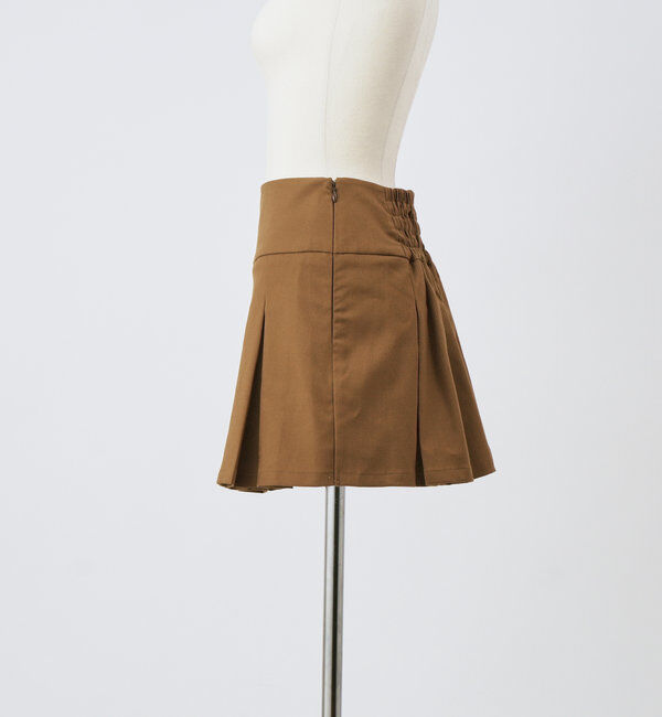  「プレート付プリーツミニスカート」|スカート|