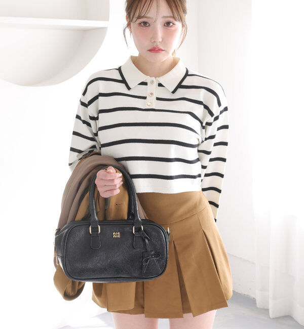  「プレート付プリーツミニスカート」|スカート|