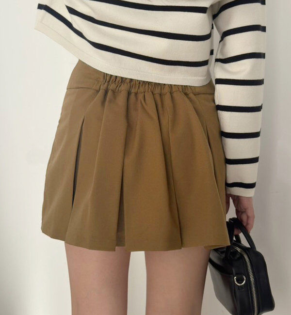  「プレート付プリーツミニスカート」|スカート|