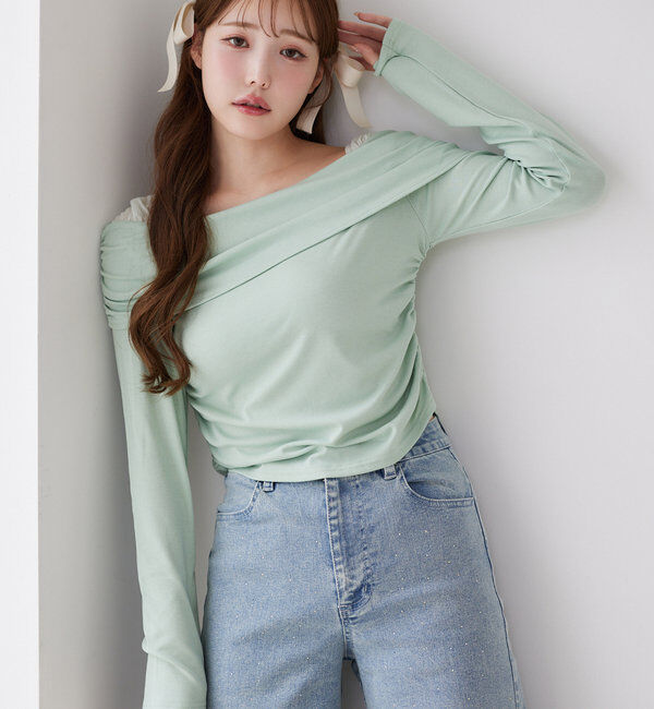 「オフショルトップス」|プルオーバー|
