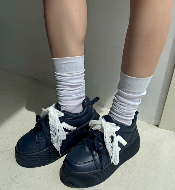  「リボンカスタム厚底スニーカー」|その他|