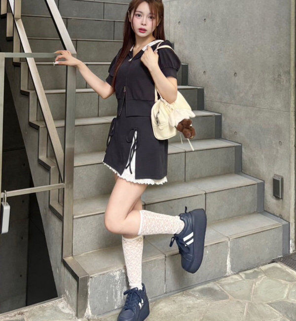  「リボンカスタム厚底スニーカー」|その他|