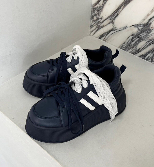  「リボンカスタム厚底スニーカー」|その他|