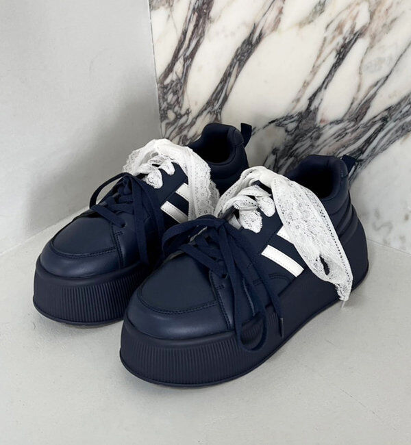  「リボンカスタム厚底スニーカー」|その他|