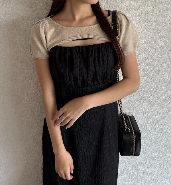  「ニットセットキャミワンピ」|ワンピース|