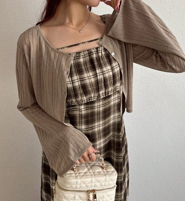  「ニットセットキャミワンピ」|ワンピース|