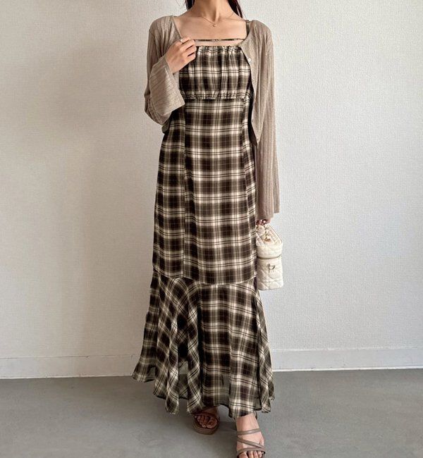  「ニットセットキャミワンピ」|ワンピース|