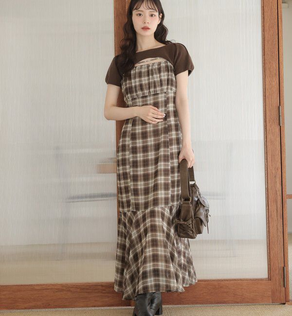  「ニットセットキャミワンピ」|ワンピース|