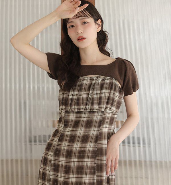  「ニットセットキャミワンピ」|ワンピース|